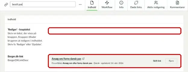 Knaptekst og Borger.dk-link markeret