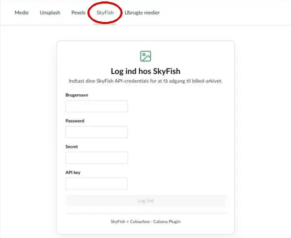Fanen SkyFish i mediearkivet